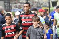 20th April 2024; CommBank Stadium, Sydney, NSW, Australia: A-League Football, Western Sydney Wanderers versus Melbourne City; Marcelo of Western Sydney Wanderers leads his team onto the pitch before kick