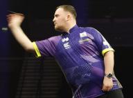 25th April 2024, M&amp;S Bank Arena, Liverpool, England; 2024 PDC Premier League Darts Liverpool Night 13; Slow motion shot of Luke Littler in his semi-final match against Nathan