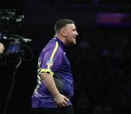 25th April 2024, M&amp;S Bank Arena, Liverpool, England; 2024 PDC Premier League Darts Liverpool Night 13; Luke Littler wins his semi-final match against Nathan Aspinall 6