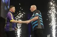 25th April 2024, M&amp;S Bank Arena, Liverpool, England; 2024 PDC Premier League Darts Liverpool Night 13; Luke Littler wins the event at Liverpool beating Rob Cross 6