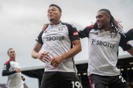 27th April 2024; Craven Cottage, Fulham, London, England; Premier League Football, Fulham versus Crystal Palace; Rodrigo Muniz of Fulham celebrates after he scored for 1-0 in the 52nd