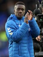 27th April 2024; Goodison Park, Liverpool, England; Premier League Football, Everton versus Brentford; Idrissa Gana Gueye of Everton applauds the fans at the Gwladys Street end at full