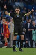28th April 2024, Stadio Diego Armando Maradona, Naples, Italy; Serie A Football; Napoli versus Roma; referee Simone Sozza calls the end of the