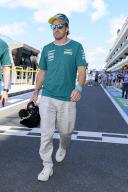 2nd May 2024; Miami International Autodrome, Miami, Florida, USA; Formula 1 Crypto.com Miami Grand Prix 2024; Arrival and Inspection Day; Aston Martin Aramco driver Fernando Alonso of Spain walks on pit row