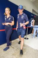 2nd May 2024; Miami International Autodrome, Miami, Florida, USA; Formula 1 Crypto.com Miami Grand Prix 2024; Arrival and Inspection Day; Oracle Red Bull Racing driver Max Verstappen of the Netherlands walks in the paddock