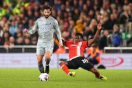 3rd May 2024; Kenilworth Road, Luton, Bedfordshire, England; Premier League Football, Luton Town versus Everton; Albert Sambi Lokonga of Luton Town challenges Andre Gomes of