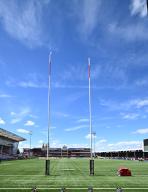 4th May 2024, Kingsholm Stadium, Gloucester, Gloucestershire, England; European Challenge Cup Semi Final Rugby, Gloucester versus Benetton Rugby; view of the posts and pitch at Kingsholm