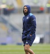4th May 2024; Croke Park, Dublin, Ireland; Investec Champions Cup Rugby, Leinster versus Northampton Saints; Jamison Gibson-Park of Leinster inspects the pitch prior to