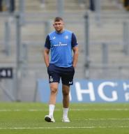 4th May 2024; Croke Park, Dublin, Ireland; Investec Champions Cup Rugby, Leinster versus Northampton Saints; Ross Molony of Leinster inspects the pitch prior to