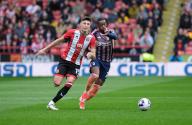 4th May 2024; Bramall Lane, Sheffield, England; Premier League Football, Sheffield United versus Nottingham Forest; Callum Hudson Odoi of Nottingham Forest competes for the ball with Anel Ahmedhodzic of Sheffield