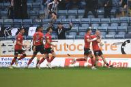 4th May 2024; Dens Park, Dundee, Scotland; Scottish Premiership Football, Dundee versus St Mirren; Alex Gogic of St Mirren celebrates after scoring for 1-0 in the 38th minute