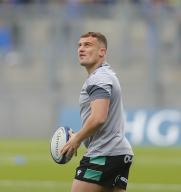 4th May 2024; Croke Park, Dublin, Ireland; Investec Champions Cup Rugby, Leinster versus Northampton Saints; Curtis Langdon of Northampton Saints warms up prior to