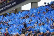 4th May 2024; Croke Park, Dublin, Ireland; Investec Champions Cup Rugby, Leinster versus Northampton Saints; Leinster supporters waving their team