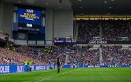 5th May 2024; Ibrox Stadium, Glasgow, Scotland; Scottish Premiership Football, Rangers versus Kilmarnock; VAR penalty check system is checked for an early penalty decision but not given against