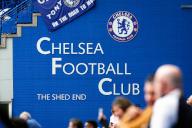 5th May 2024; Stamford Bridge, Chelsea, London, England: Premier League Football, Chelsea versus West Ham United; Chelsea Football Club The Shed End signage inside Stamford