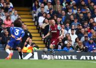 5th May 2024; Stamford Bridge, Chelsea, London, England: Premier League Football, Chelsea versus West Ham United; Vladimir Coufal of West Ham United marked by Marc Cucurella of