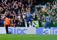 5th May 2024; Stamford Bridge, Chelsea, London, England: Premier League Football, Chelsea versus West Ham United; Conor Gallagher of Chelsea celebrates after scoring his sides 2nd goal in the 30th minute to make it 2