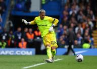 5th May 2024; Stamford Bridge, Chelsea, London, England: Premier League Football, Chelsea versus West Ham United; Goalkeeper Alphonse Areola of West Ham United passing the ball into