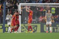 5th May 2024, Stadio Olimpico, Rome, Italy; Serie A Football; Roma versus Juventus; Romelu Lukaku of AS Roma jubilates after scoring the goal for 1-0 in the 15th