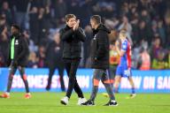 6th May 2024; Selhurst Park, Selhurst, London, England; Premier League Football, Crystal Palace versus Manchester United; Crystal Palace manager Oliver Glasner thanking the fans after the match