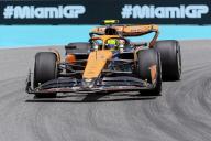 3rd May 2024; Miami International Autodrome, Miami, Florida, USA; Formula 1 Crypto.com Miami Grand Prix 2024; Free Practice Day; Lando Norris of the United Kingdom driving the number 4 McLaren during first practice session