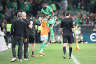 10th May 2024; Stade Geoffroy Guichard, Saint-Etienne, France; French League 2 football, AS Saint-Etienne versus Rodez; 9 Ibrahim SISSOKO celebrates after he scored for Saint-EtienneÂ for 1-0 in the 38th