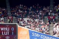 11th May 2024; London Stadium, London, England; Premier League Football, West Ham United versus Luton Town; Empty seats are on show as fans leave early as West Ham go 0-1