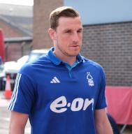 11th May 2024; The City Ground, Nottingham, England; Premier League Football, Nottingham Forest versus Chelsea; Chris Wood of Nottingham Forest arriving at the