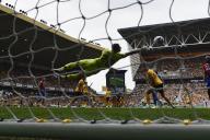 11th May 2024; Molineux Stadium, Wolverhampton, West Midlands, England; Premier League Football, Wolverhampton Wanderers versus Crystal Palace; Remote camera image of Michael Olise of Crystal Palace scoring from long range past Dan Bentley in the Wolves goal in the 26th minute for 0
