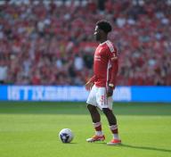 11th May 2024; The City Ground, Nottingham, England; Premier League Football, Nottingham Forest versus Chelsea; Ola Aina of Nottingham Forest on the