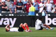 11th May 2024; London Stadium, London, England; Premier League Football, West Ham United versus Luton Town; Dejected Luton Town players after the 3-1