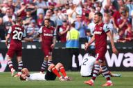11th May 2024; London Stadium, London, England; Premier League Football, West Ham United versus Luton Town; Dejected Luton Town players after the 3-1