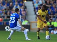 11th May 2024; Goodison Park, Liverpool, England; Premier League Football, Everton versus Sheffield United; Anis Slimane of Sheffield United takes on Seamus Coleman of