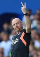 11th May 2024; Goodison Park, Liverpool, England; Premier League Football, Everton versus Sheffield United; Everton manager Sean Dyche gestures to his players