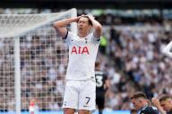 11th May 2024; Tottenham Hotspur Stadium, London, England; Premier League Football, Tottenham Hotspur versus Burnley; Son Heung-Min of Tottenham Hotspur frustrated after failing to