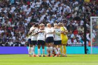 12th May 2024; Wembley Stadium, London, England; Womens FA Cup Final Football, Manchester United versus Tottenham Hotspur; Tottenham Hotspur starting team huddle before kick off