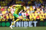 12th May 2024; Carrow Road, Norwich, Norfolk, England; EFL Championship Play Off Football, Semi Final, First Leg, Norwich City versus Leeds United; Josh Sargent of Norwich