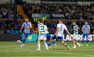 15th May 2024; Rugby Park, Kilmarnock, Scotland: Scottish Premiership Football, Kilmarnock versus Celtic; Matt ORiley of Celtic shoots and scores in the 71st minute to make it 5-0 to