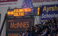 15th May 2024; Rugby Park, Kilmarnock, Scotland: Scottish Premiership Football, Kilmarnock versus Celtic; Scoreboard at the end of the