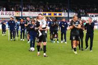 18th May 2024; Dens Park, Dundee, Scotland: Scottish Premiership Football, Dundee versus Kilmarnock; Dundee players and staff on their end of season lap of