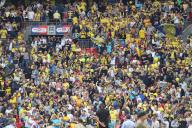 18th May 2024; Wembley Stadium, London, England; EFL League One Play Off Football Final, Bolton Wanderers versus Oxford United; Oxford United fans stadium