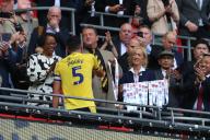 18th May 2024; Wembley Stadium, London, England; EFL League One Play Off Football Final, Bolton Wanderers versus Oxford United; Oxford United captain Elliott Moore receives his Sky Bet League One Play-off winner medal