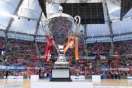 19th May 2024; Ken Rosewall Arena, Sydney, NSW, Australia: Suncorp Super Netball , New South Wales Swifts versus Giants Netball; The Carole Sykes Memorial Trophy on display before the