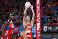 19th May 2024; Ken Rosewall Arena, Sydney, NSW, Australia: Suncorp Super Netball , New South Wales Swifts versus Giants Netball; Helen Housby of the NSW Swifts takes a shot at