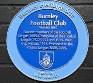 19th May 2024; Turf Moor, Burnley, Lancashire, England; Premier League Football, Burnley versus Nottingham Forest; Plaque on the wall at Brunshaw Road highlighting the Heritage site that is Burnley fc