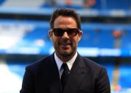 19th May 2024; Etihad Stadium, Manchester, England; Premier League Football, Manchester City versus West Ham United; tv pundit Jamie Redknapp gives a touchline interview prior to the