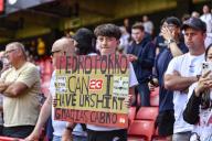 19th May 2024; Bramall Lane, Sheffield, England; Premier League Football, Sheffield United versus Tottenham Hotspur; A Spurs fan holds up a sign asking for Pedro Porro