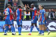 19th May 2024; Selhurst Park, Selhurst, London, England; Premier League Football, Crystal Palace versus Aston Villa; Jean-Philippe Mateta of Crystal Palace celebrates his goal in the 9th minute for 1-0