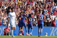 19th May 2024; Selhurst Park, Selhurst, London, England; Premier League Football, Crystal Palace versus Aston Villa; Eberechi Eze of Crystal Palace celebrates his goal in the 54th minute for 3-0