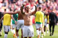 19th May 2024; Gtech Community Stadium, Brentford, London, England; Premier League Football, Brentford versus Newcastle United; Bruno Guimaraes of Newcastle United thanks the fans for their support after the 2-4